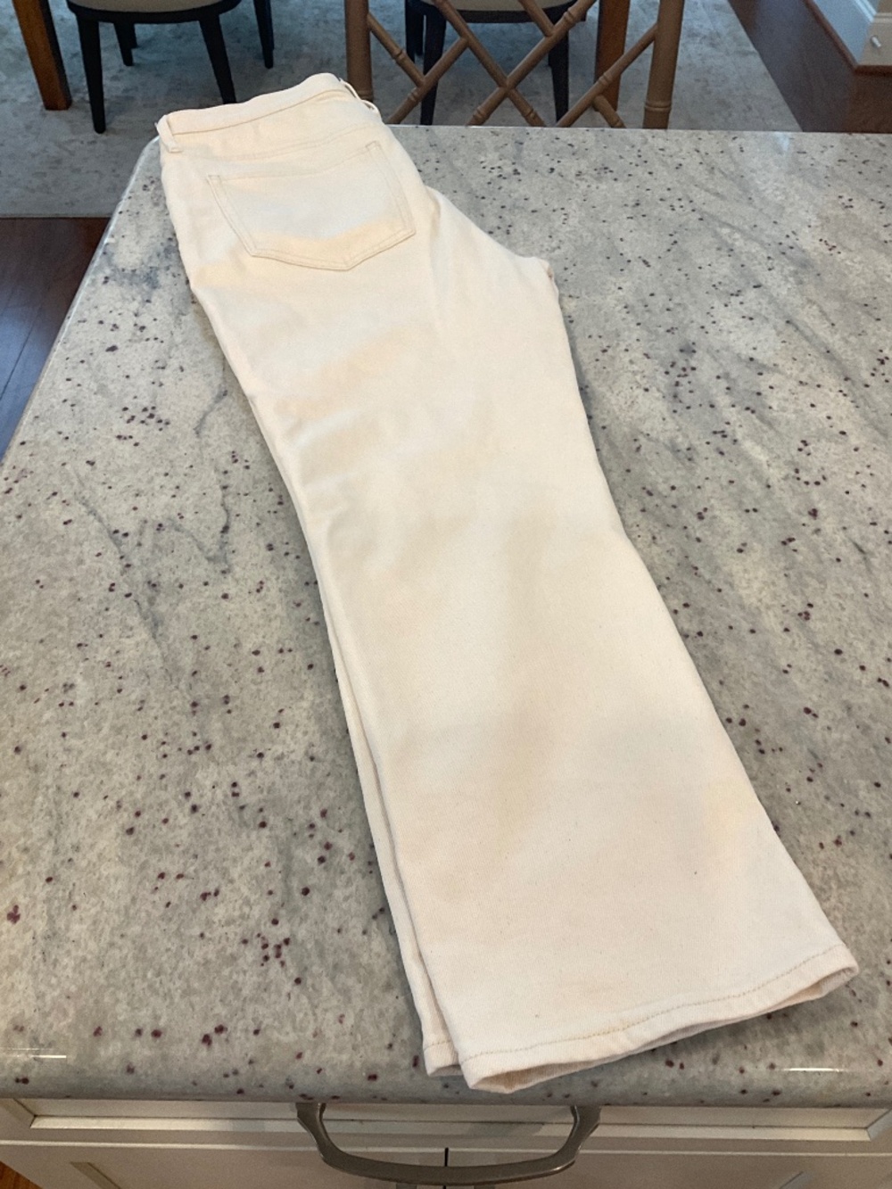 J Crew Classic Straight Petite Ecru Canvas Color SZ 32P